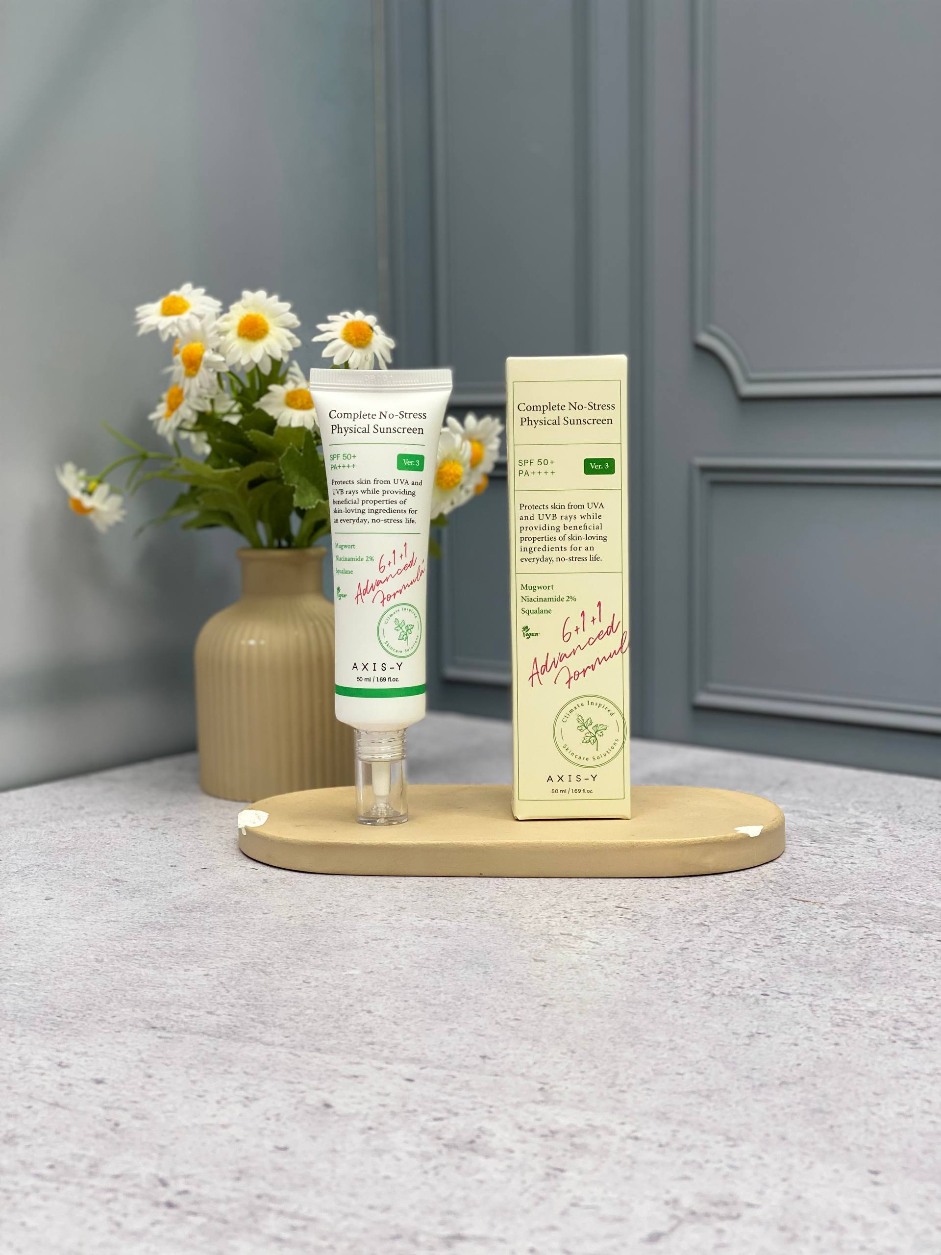 ضدآفتاب فیزیکی اکسیس وای AXIS-Y Complete No-Stress Physical Sunscreen SPF50+ PA++++ حجم 50 میل